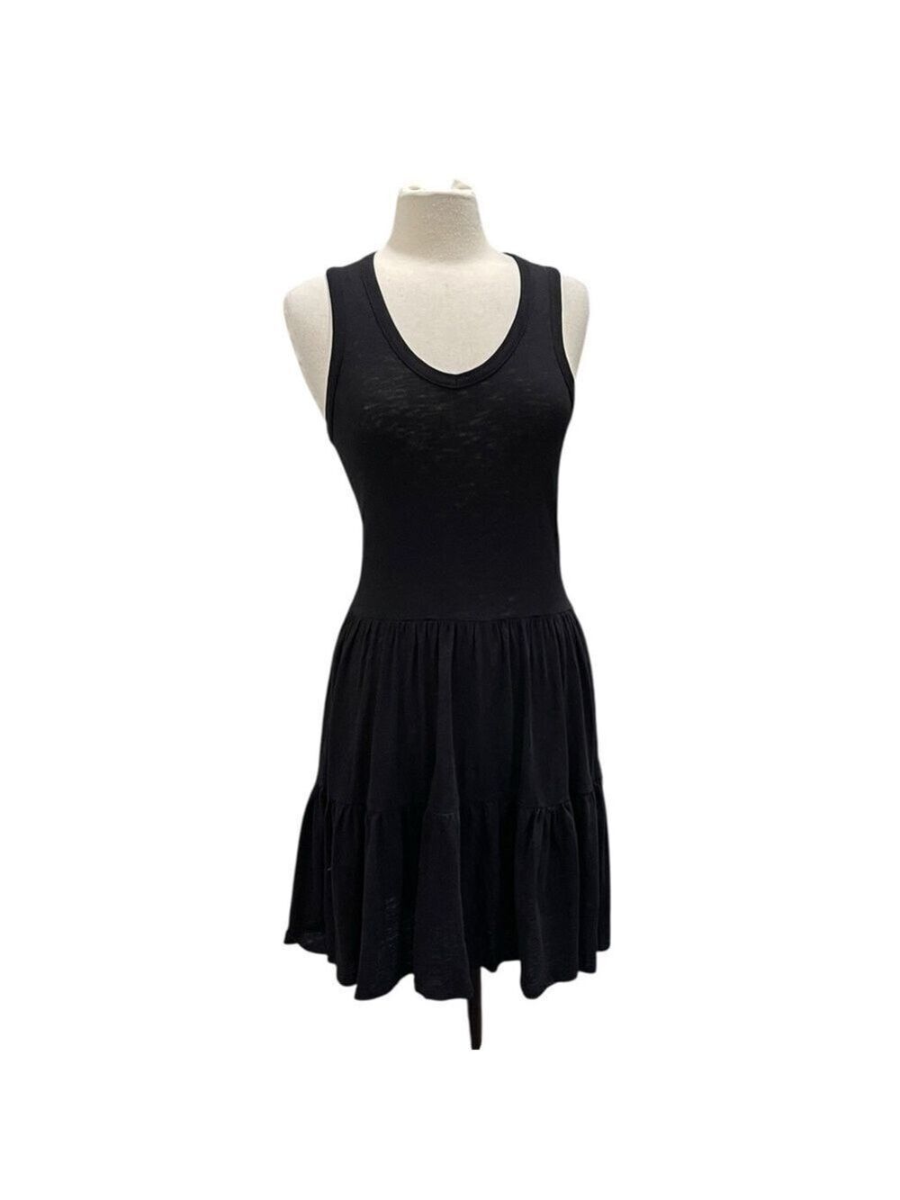 NWT Bobi Los Angeles Tiered Tank Dress SZ S Black - Picture 4 of 9